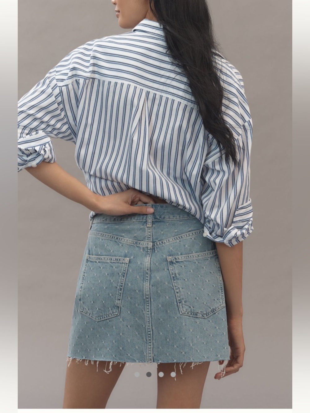 NWT Pilcro Jacquard Denim Mini Skirt - Picture 4 of 6